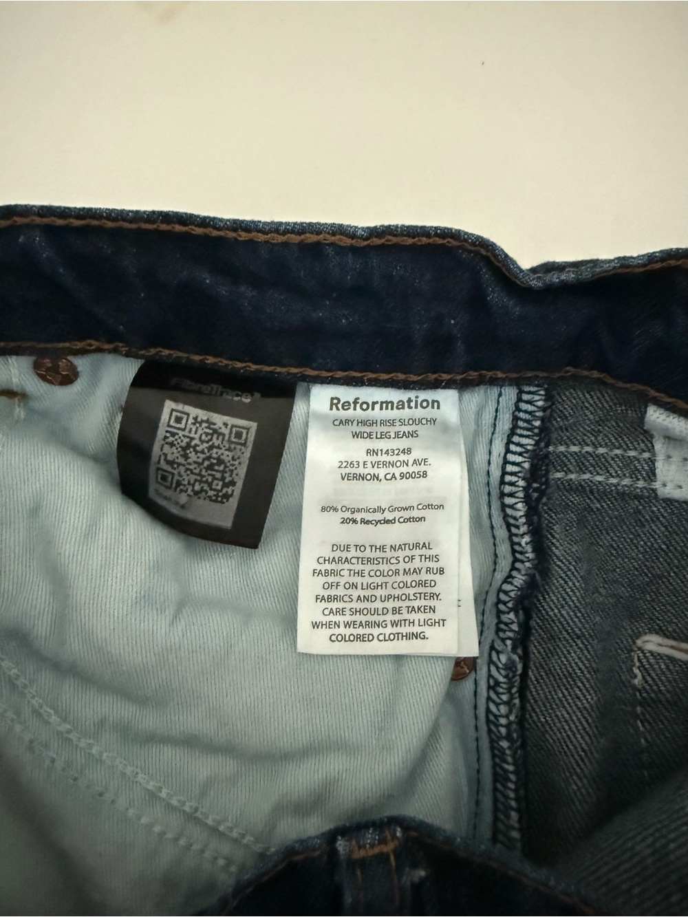 Reformation Cary High Rise Slouchy Wide Leg Jeans in Ondine (US 8/29) - Picture 5 of 5